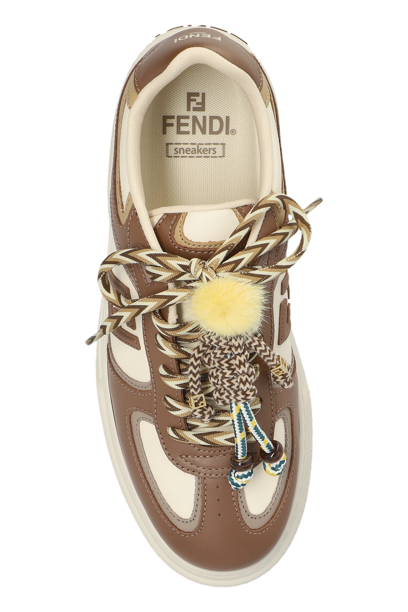 Beige `Match` sports shoes on a platform Fendi - Vitkac Canada